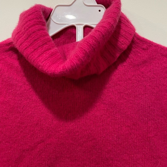 Bianco & Blu merino cashmere turtle neck knit sweater pink size small - Picture 3 of 9